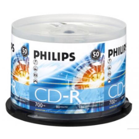 飞利浦（PHILIPS）CD-R空白光盘/刻录盘 52速700M 桶装50片