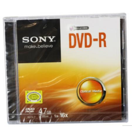 索尼（SONY） DVD刻录盘 空白刻录光盘 16X 4.7G DVD-R 单片版 10片/包 单片精装