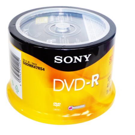 索尼sony 4.7g光盘 dvd刻录盘 空白光盘 碟片 sony光盘 50片装 DVD-R 50片桶装行业版