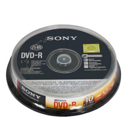 SONY 索尼  DVD刻录盘 空白刻录光盘 16X 4.7G DVD-R 10片桶装