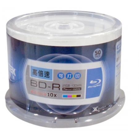 铼德(RITEK) 蓝光可打印 BD-R 10速25G 空白光盘/光碟/刻录盘/大容量 桶装50片