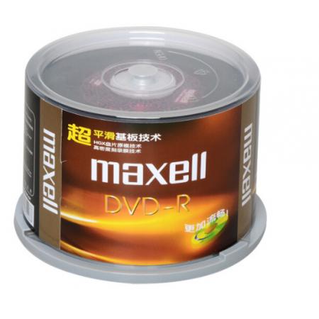 麦克赛尔（maxell）DVD-R光盘 刻录光盘 光碟 空白光盘 16速4.7G台产 紫纹黑尊桶装50片