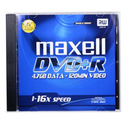 麦克赛尔（maxell）DVD+R光盘 刻录光盘 光碟 空白光盘 16速4.7GB 1片盒装，5盒/包