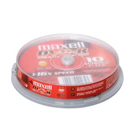 麦克赛尔（maxell）DVD-R光盘 刻录光盘 光碟 空白光盘 16速4.7G台产 桶装10片