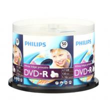 飞利浦（PHILIPS）DVD-R空白光盘/刻录盘 16速4.7G 可打印 桶装50片