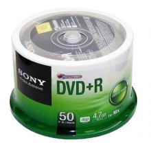 SONY 索尼  dvd刻录盘 光盘 空白光盘 4.7G 16X DVD+R 可打印 （50片桶装）