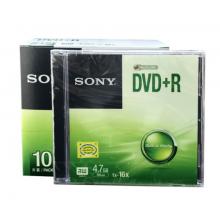 索尼（SONY）DVD+R 光盘/刻录盘 16速4.7G 单片盒装10片/包 空白光盘