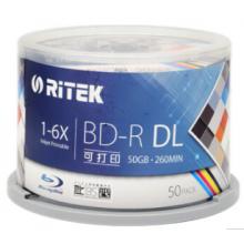 铼德(RITEK) 蓝光可打印 BD-R 1-6速50G 空白光盘/光碟/刻录盘/大容量 桶装50片