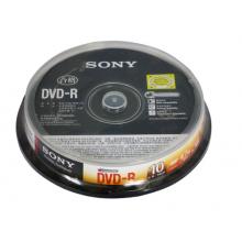 索尼sony  dvd空白光盘 4.7g刻录盘 刻录碟片 dvd刻录盘 10片装 DVD-R 10片桶装