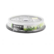 索尼sony  dvd空白光盘 4.7g刻录盘 刻录碟片 dvd刻录盘 10片装 DVD+R 10片桶装