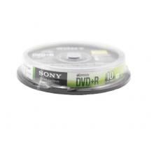 索尼sony  dvd空白光盘 4.7g刻录盘 刻录碟片 dvd刻录盘 10片装 DVD+R 10片桶装