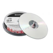 索尼（SONY）CD-R 光盘/刻录盘 48速700MB 桶装10片 空白光盘