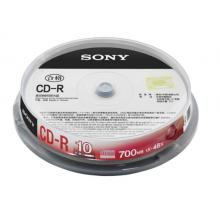 索尼（SONY）CD-R 光盘/刻录盘 48速700MB 桶装10片 空白光盘