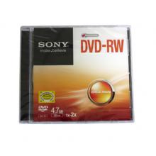 SONY 索尼 dvd可擦写光盘 刻录盘 4.7G 空白盘碟 可重复刻录 DVD-RW（1-2X） 单片精装