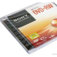 索尼（SONY）DVD-RW 光盘/刻录盘 1-2速4.7G 单片盒装 可擦写 空白光盘