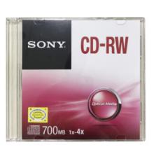 SONY/索尼 光盘 车载cd空白光盘 700M 刻录盘 CD-RW 可擦写（1-4X） 桶装（整桶装非单独包装）