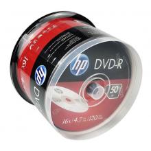 惠普HP 16速 DVD 空白光盘 4.7g 刻录盘 50片桶装 空白dvd刻录碟片 DVD-R 50片桶装