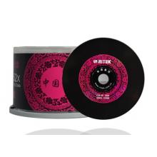 铼德(RITEK) 台产中国红黑胶音乐盘 CD-R 52速700M 空白光盘/光碟/刻录盘 桶装50片
