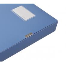 齐心(Comix)A8055-6 6个装 55mm加厚档案盒/A4文件盒/牢固耐用粘扣资料盒 收纳盒蓝色 办公用品