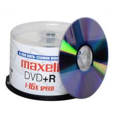 麦克赛尔（maxell）DVD+R光盘 刻录光盘 光碟 空白光盘 16速4.7G 影音系列桶装50片