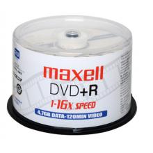 麦克赛尔（maxell）DVD+R光盘 刻录光盘 光碟 空白光盘 16速4.7G 影音系列桶装50片