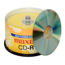 麦克赛尔（maxell）CD-R光盘 刻录光盘 光碟 空白光盘 48速700M 龙纹金盘桶装50片