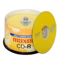 麦克赛尔（maxell）CD-R光盘 刻录光盘 光碟 空白光盘 48速700M 龙纹金盘桶装50片