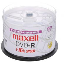 麦克赛尔（maxell）DVD-R光盘 刻录光盘 光碟 空白光盘 16速4.7G 影音系列桶装50片