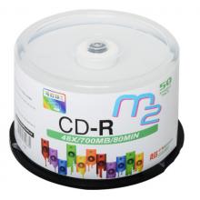 麦克赛尔（maxell）CD-R光盘 刻录光盘 光碟 空白光盘 可打印光盘 M2系列48速700M 桶装50片