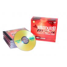 麦克赛尔（maxell）DVD-R光盘 刻录光盘 光碟 空白光盘 16速4.7GB 1片盒装，5盒/包