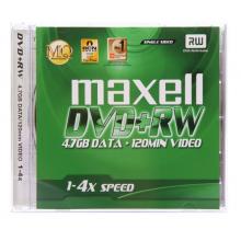 麦克赛尔（maxell）DVD+RW光盘 刻录光盘 光碟 可擦写空白光盘 4速4.7G台产 1片盒装