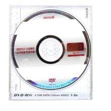 麦克赛尔（maxell）DVD-RW光盘 刻录光盘 光碟 可擦写空白光盘 2速4.7G台产 单片装