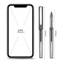 得力(deli)DLSX-S657 0.5mm直液全针管走珠签字笔 办公用品学生中性笔会议笔 12支/盒黑