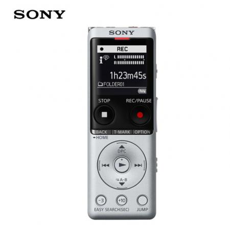 索尼（SONY）录音笔ICD-UX575F 16GB 银色 智能降噪升级款 专业线性录音棒 商务学习采访支持内录