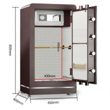 虎牌保险柜办公保险箱家用3C认证指纹密码全钢防盗翼虎系列FDG-A/D-80YHZ80cm