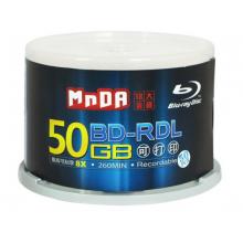 铭大金碟（MNDA）BD-R DL 1-6速 50G 蓝光可打印 50片桶装 蓝光空白光盘 刻录光盘