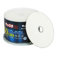 铭大金碟（MNDA）BD-R DL 1-6速 50G 蓝光可打印 50片桶装 蓝光空白光盘 刻录光盘