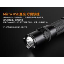 菲尼克斯Fenix 强光远射手电筒 家用充电手电筒C6V2.0黑色 900流明