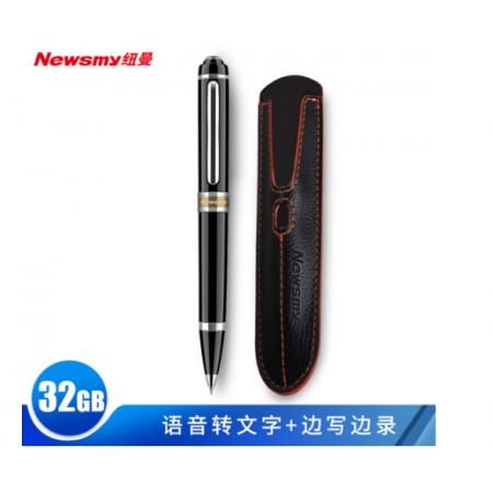 纽曼（Newsmy）笔形录音笔 RV96精英型 32G 专业微型高清降噪便携 学习培训商务会议录音速记 带笔套 黑色 
