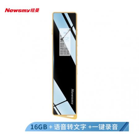 纽曼（Newsmy）录音笔 V03 16G 专业普及微型高清降噪 学习/会议采访取证适用 MP3播放器 金色 