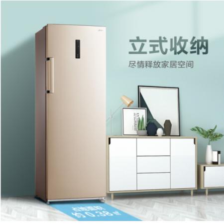 美的(Midea) 240升 分区大抽屉防串味家用立式冷柜 小冰箱冰柜 BD/BC-240WE