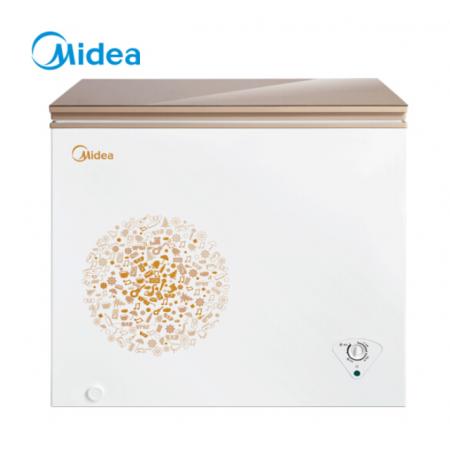 美的(Midea)209升 时尚尚彩晶玻璃冷柜 冷藏冷冻转换冰柜 易洁内胆 妙趣金 BD/BC-209KGM(E)