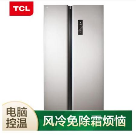 TCL 515升 双变频风冷无霜对开门双开门电冰箱 智慧摆风 电脑控温 隐形触屏（典雅银）BCD-515WEPZ50