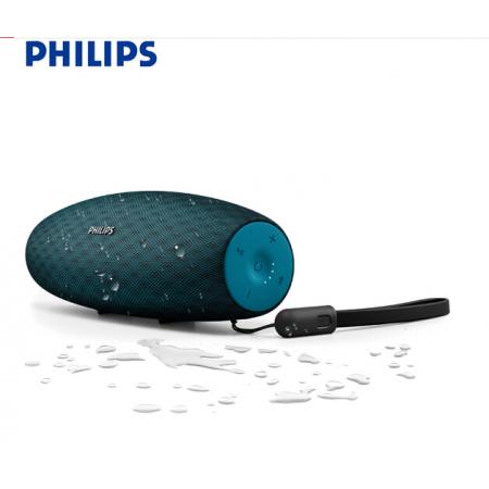 飞利浦(PHILIPS)BT7900A 音乐大号角 便携蓝牙音箱 桌面音响 户外防水迷你音箱 低音炮 免提通话 蓝色 