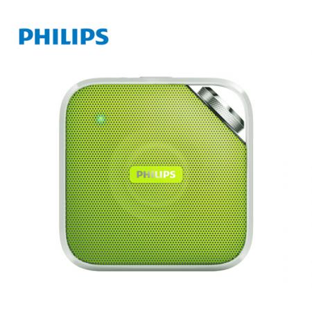  飞利浦（PHILIPS）BT2500L 无线蓝牙音箱 户外便携小音响 低音炮 车载外响播放器 免提通话 绿色 