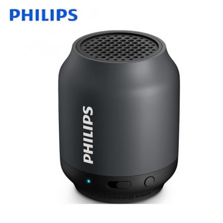 飞利浦(PHILIPS)BT25B 迷你无线蓝牙小音箱 户外便携音箱 车载音响电脑音响 黑色 