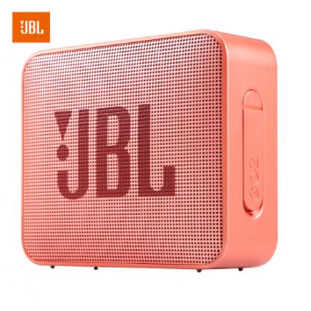 JBL GO2 音乐金砖二代 便携式蓝牙音箱+低音炮 户外音箱 迷你小音响 可免提通话 防水设计 糖果粉 