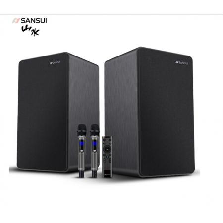 山水（SANSUI） H16 家庭ktv音响套装全套 卡拉ok音箱家用k歌 内置点歌机系统家用音箱设备 10英寸系统版 