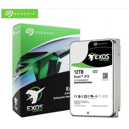 希捷(Seagate)12TB 256MB 7200RPM 企业级硬盘 SAS接口 希捷银河Exos X12系列(ST12000NM0027)