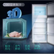 TCL 118升 小型双门电冰箱 LED照明 迷你 小冰箱 冰箱小型便捷 节能静音（闪白银） BCD-118KA9